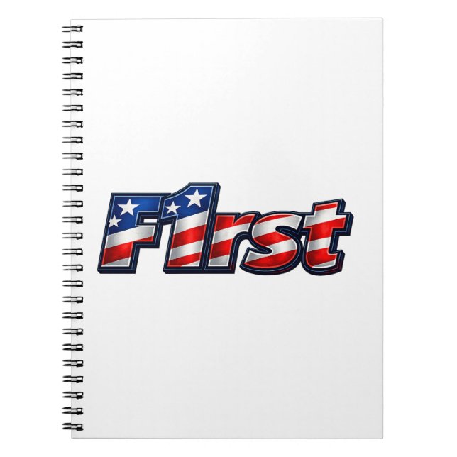 Patriotisches F1rst-Flaggen-Design Notizblock (Vorderseite)
