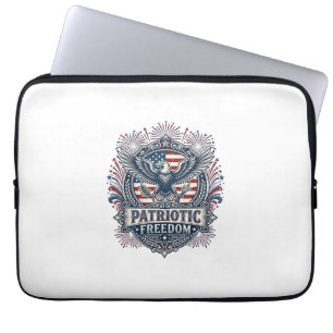 Patriotisches Feuerwerk Festival Vektorgrafik T-Sh Laptopschutzhülle