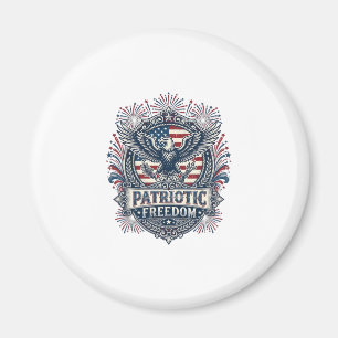 Patriotisches Feuerwerk Festival Vektorgrafik T-Sh Magnet