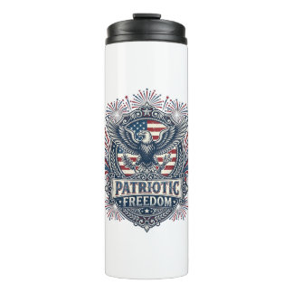 Patriotisches Feuerwerk Festival Vektorgrafik T-Sh Thermosbecher