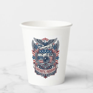 Patriotisches Film Kameramann Vektorgrafik T-Shirt Pappbecher