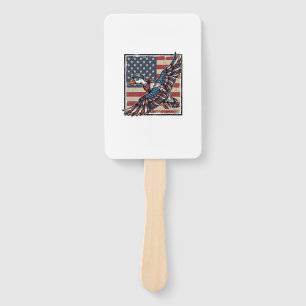 Patriotisches fliegendes Enten-Vintage-Stickerei-S Fächer