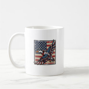 Patriotisches fliegendes Enten-Vintage-Stickerei-S Kaffeetasse