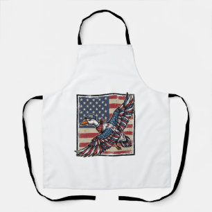 Patriotisches fliegendes Enten-Vintage-Stickerei-S Schürze