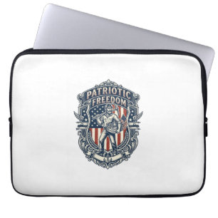 Patriotisches Flohmarktsammler-Vektorgrafik-T-Shir Laptopschutzhülle