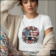 Patriotisches florales Buchstabe A Kranzdesign