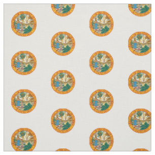 Patriotisches Florida-State-Siegel-Polka-Dots-Must Stoff