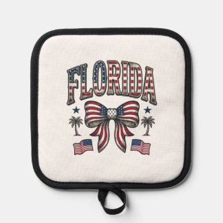 Patriotisches Florida Vintage-Schleife Fourth of J Topflappen