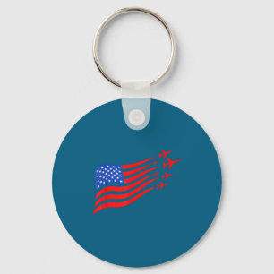 Patriotisches Flugzeug Amerikanische Flagge USA Schlüsselanhänger