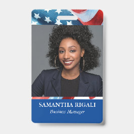 Patriotisches Foto Anpassbares Abzeichen Ausweis