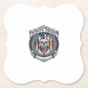 Patriotisches Französische Bulldogge Vektorgrafik Untersetzer