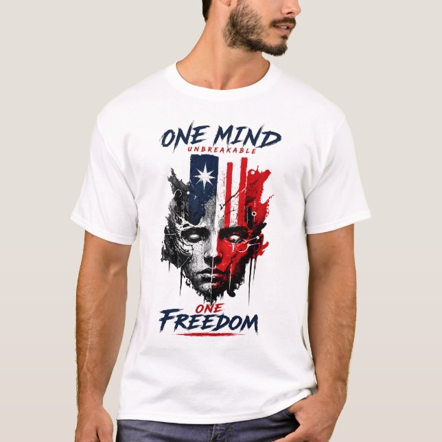 Patriotisches Freedom Grafik Statement T-Shirt (Vorderseite)