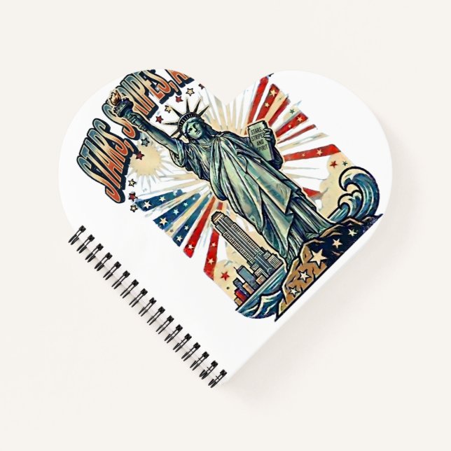 Patriotisches Freiheitsdesign Notizbuch (Vorderseite)