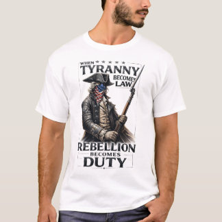 Patriotisches Freiheitszitat im revolutionären Sti T-Shirt