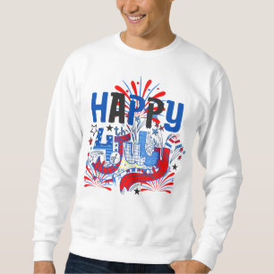 Patriotisches Frohes 4. Juli Feierdesign Sweatshirt