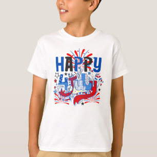 Patriotisches Frohes 4. Juli Feierdesign T-Shirt