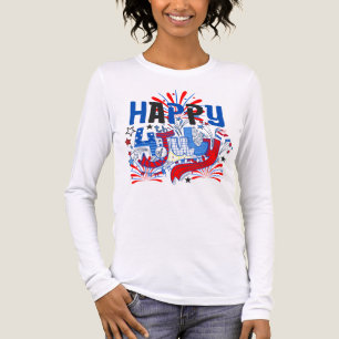 Patriotisches Frohes 4. Juli Feierdesign Tri-Blend Shirt