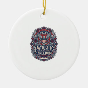 Patriotisches Frühlingsgarten-Vektorgrafik-T-Shirt Keramik Ornament