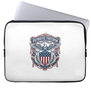 Patriotisches Gartentuch-Style-Vektorgrafik-T-Shir Laptopschutzhülle