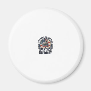 Patriotisches Geburtstagsfeier-Vintage-Torte-Shirt Magnet