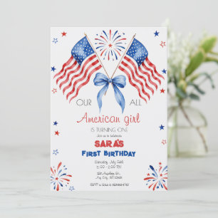 Patriotisches Geburtstagsfest für ein amerikanisch Einladung