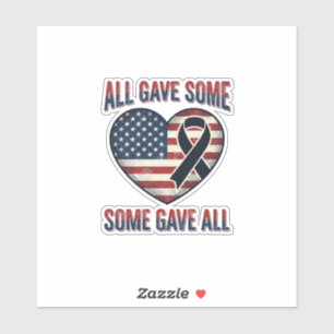Patriotisches Gedenk-Herzband Veteran Shirt Desi Aufkleber