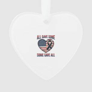 Patriotisches Gedenk-Herzband Veteran-Shirt Desi Ornament