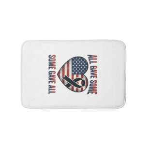 Patriotisches Gedenkherzband Veteran Shirt Desi Badematte