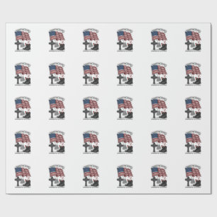 Patriotisches Gedenkkreuz Stiefel Mohnflagge Shirt Geschenkpapier