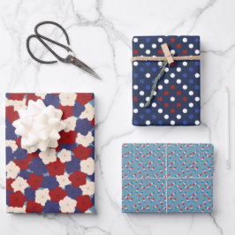 Patriotisches Geschenkpapier Set