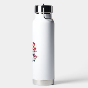 Patriotisches Gnom-Flagge Vintage-Stich-Design_1 Trinkflasche