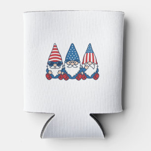 Patriotisches Gnom-Trio Vintage-Vector-Shirt-Desig Dosenkühler