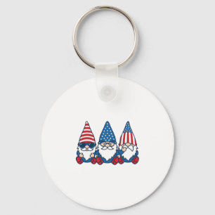 Patriotisches Gnom-Trio Vintage-Vector-Shirt-Desig Schlüsselanhänger
