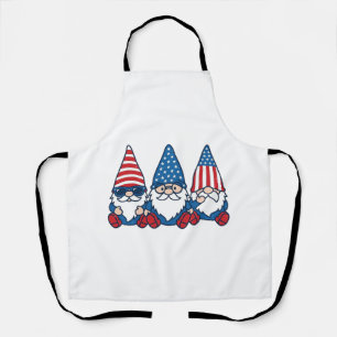 Patriotisches Gnom-Trio Vintage-Vector-Shirt-Desig Schürze