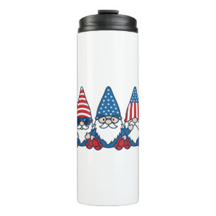 Patriotisches Gnom-Trio Vintage-Vector-Shirt-Desig Thermosbecher