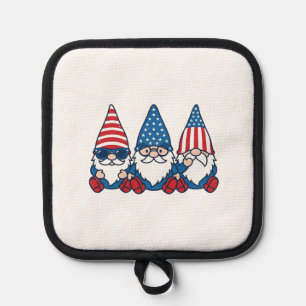 Patriotisches Gnom-Trio Vintage-Vector-Shirt-Desig Topflappen