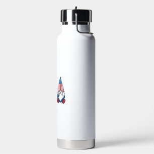Patriotisches Gnom-Trio Vintage-Vector-Shirt-Desig Trinkflasche