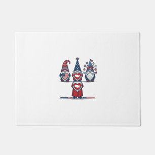 Patriotisches Gnom-Trio Vintage-Vektordesign_1 Fußmatte
