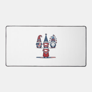 Patriotisches Gnom-Trio Vintage-Vektordesign_1 Schreibtischunterlage