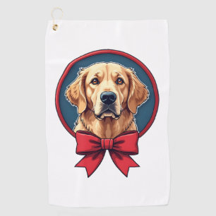Patriotisches Golden Retriever Band Halo-Shirt Golfhandtuch