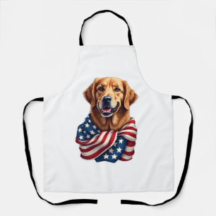 Patriotisches Golden Retriever Liebhaber Geschenk Schürze