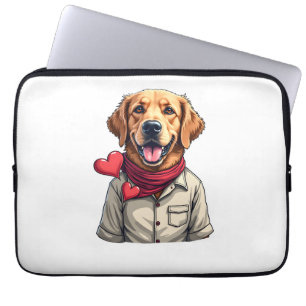 Patriotisches Golden Retriever Liebhaber Vintage-S Laptopschutzhülle