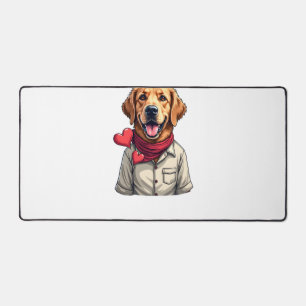 Patriotisches Golden Retriever Liebhaber Vintage-S Schreibtischunterlage