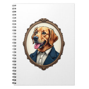 Patriotisches Golden Retriever-Porträt Vintage T-S Notizblock