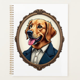 Patriotisches Golden Retriever-Porträt Vintage T-S Planer