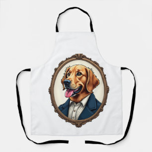 Patriotisches Golden Retriever-Porträt Vintage-T-S Schürze