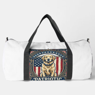 Patriotisches Golden Retriever Vektorgrafik T-Shir Duffle Bag