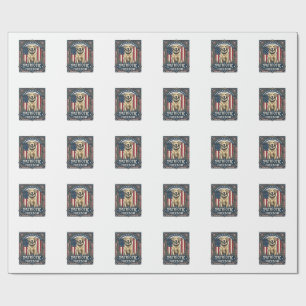 Patriotisches Golden Retriever Vektorgrafik T-Shir Geschenkpapier