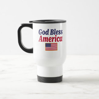 Patriotisches Gott segne Amerika Reisebecher