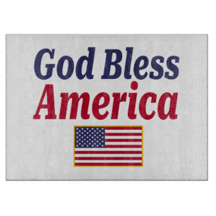 Patriotisches Gott segne Amerika Schneidebrett